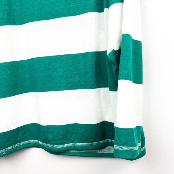myStyle Long Sleeve White & Green Striped Hoodie - Picture 9 of 11